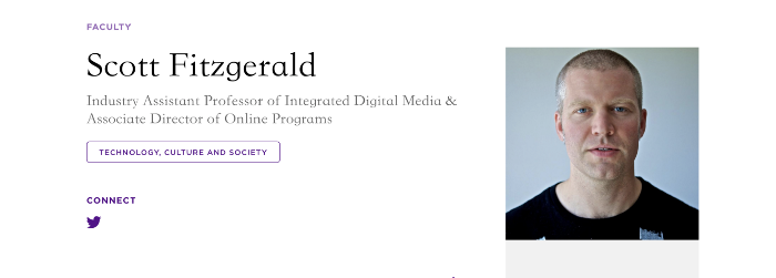 紐約大學IDM (Integrated Digital Media)的教授